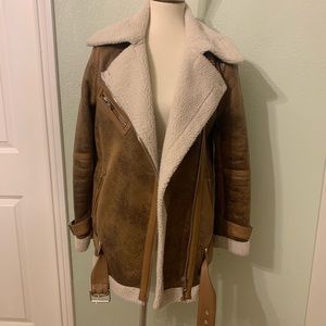 Avec Les Filles Aviator Sherpa Jacket